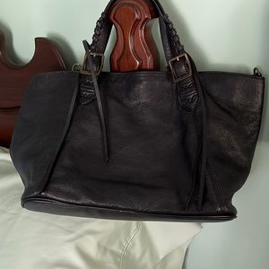 Frye black leather handbag